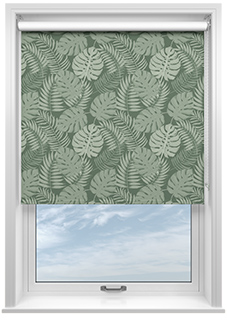 Lush Palms, Green - Twist&Fit Roller Blind